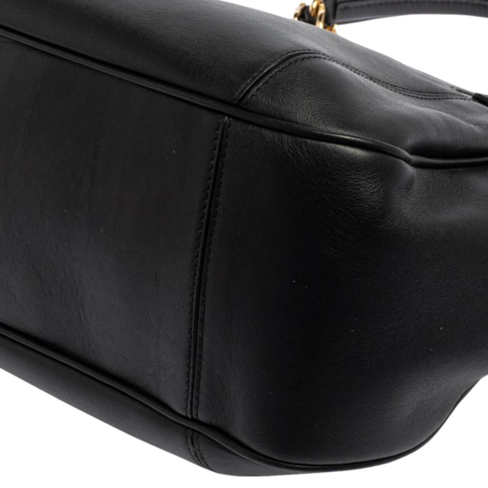 Salvatore Ferragamo Black Leather Melinda Tote 6