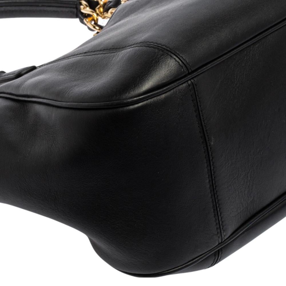 Salvatore Ferragamo Black Leather Melinda Tote 7
