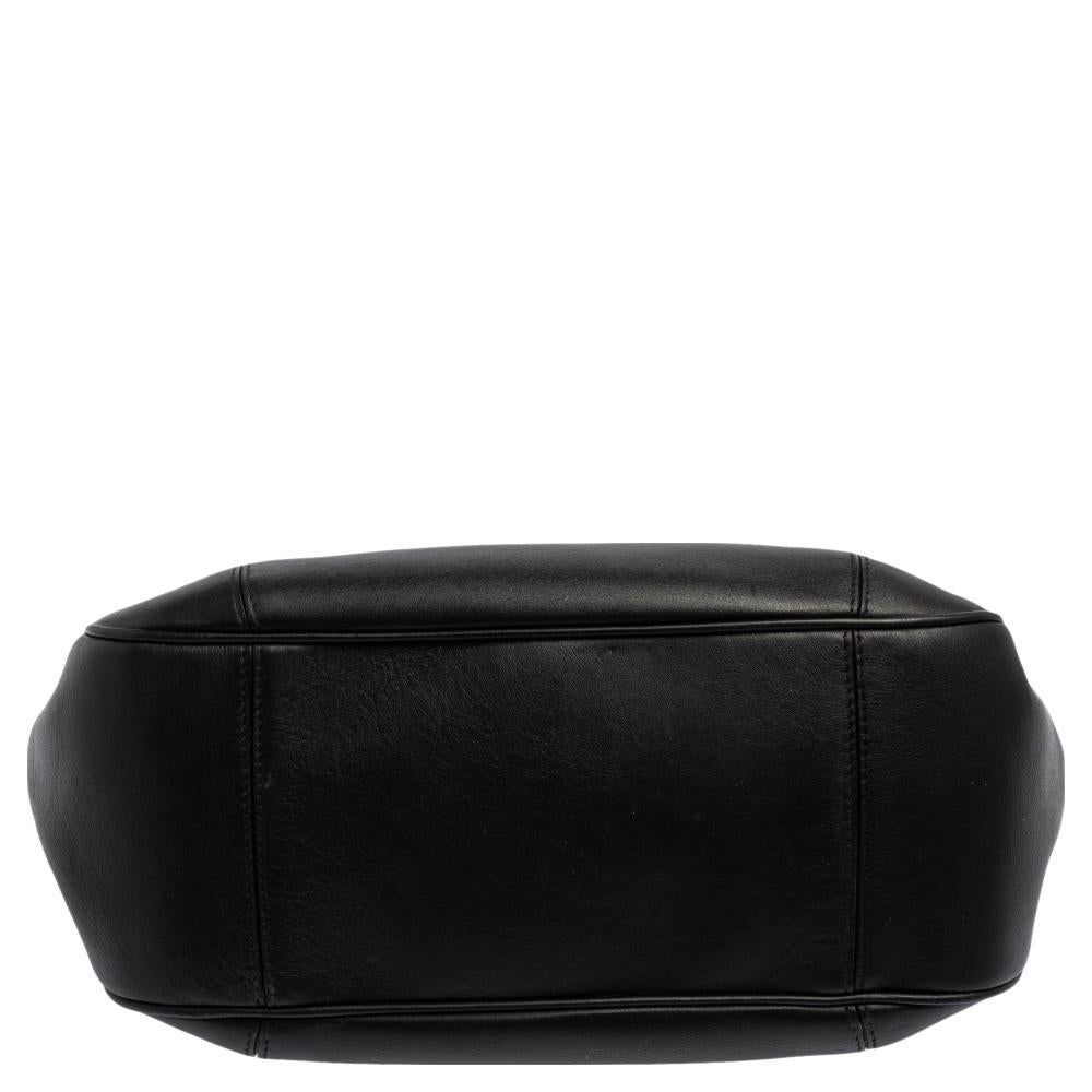 Salvatore Ferragamo Black Leather Melinda Tote 1