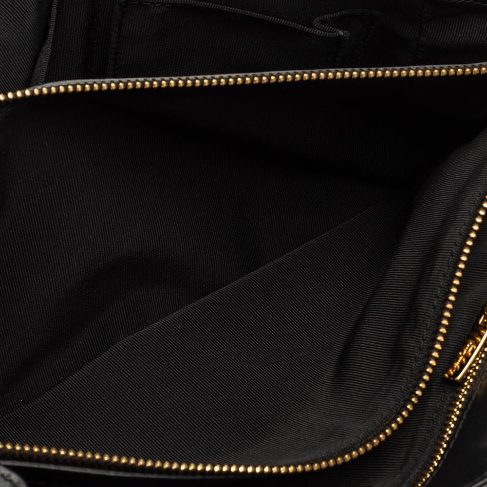 Salvatore Ferragamo Black Leather Melinda Tote 2
