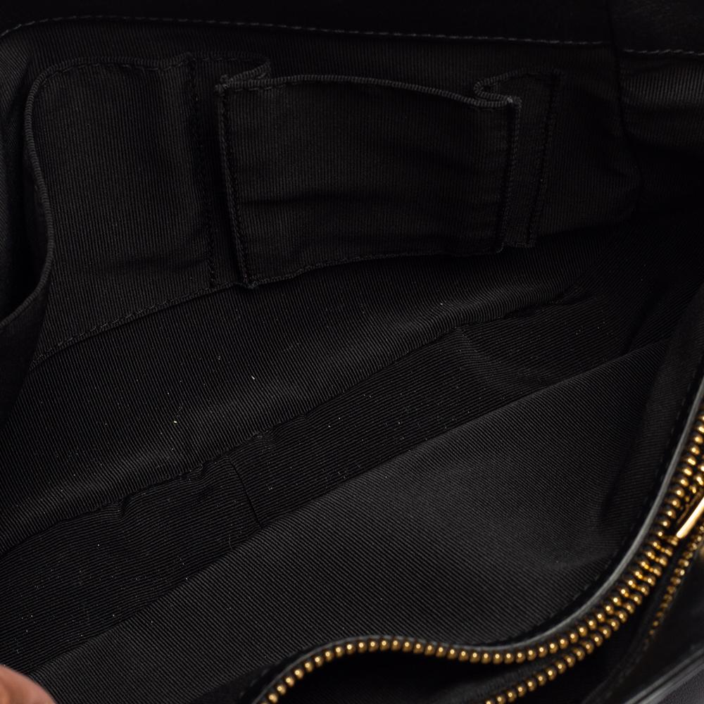 Salvatore Ferragamo Black Leather Melinda Tote 4