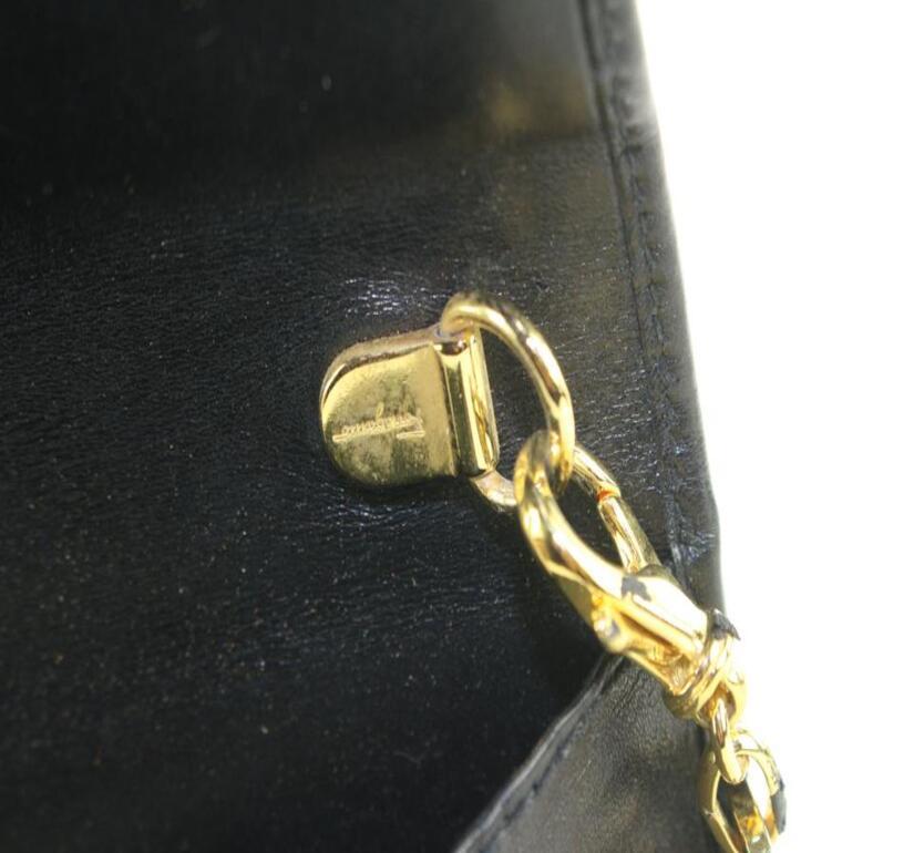 Salvatore Ferragamo Black Leather Mini Vara Chain Crossbody Bag 410fer528 For Sale 6