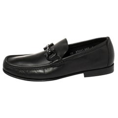 Salvatore Ferragamo Paris Loafers aus schwarzem Leder Parigi Größe 40