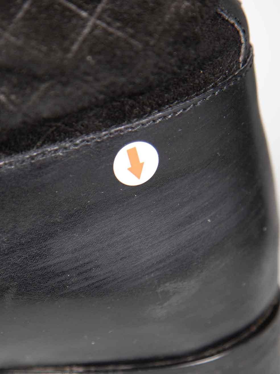 Salvatore Ferragamo Black Leather Riding Boots Size US 5 For Sale 3