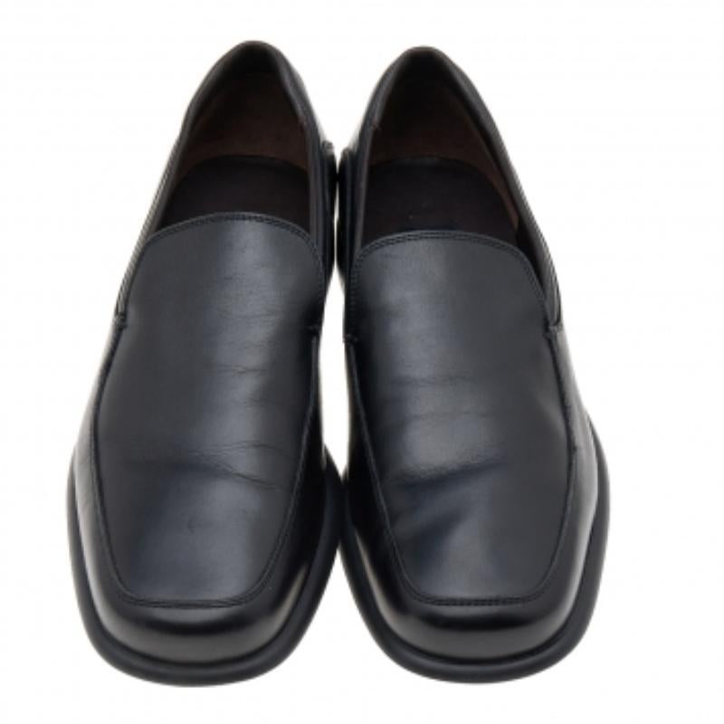 Men's Salvatore Ferragamo Black Leather Slip On Penny Loafers Size 41 For Sale