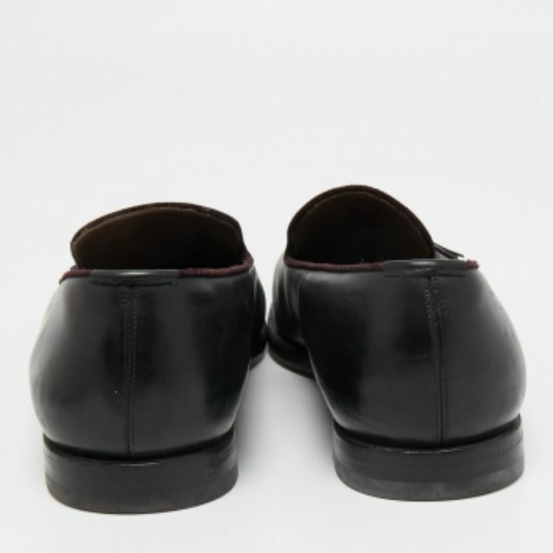 Salvatore Ferragamo Loafers aus schwarzem Leder mit Quaste, Größe 40,5 im Angebot 2