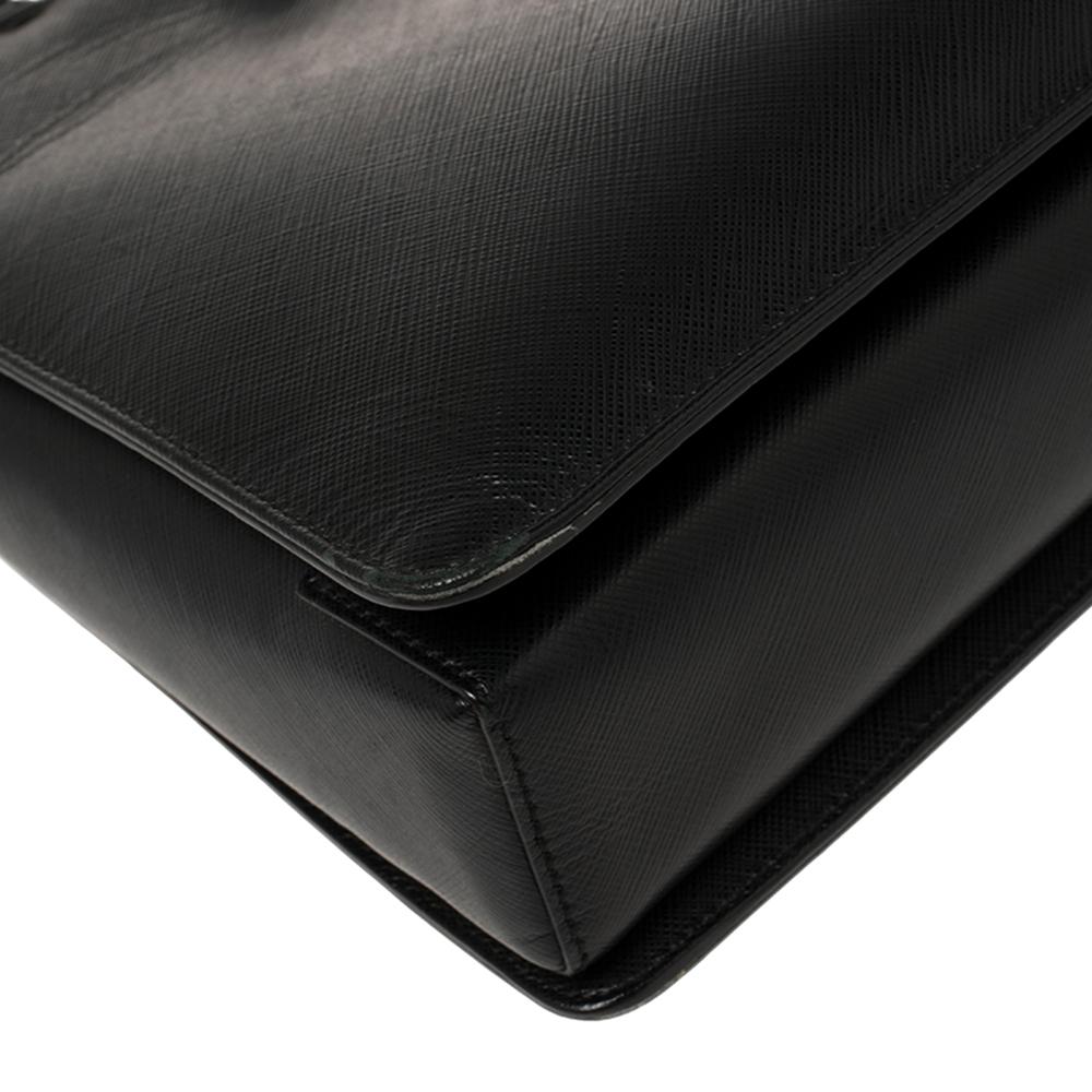 Salvatore Ferragamo Schwarz Leder Tracy Umhängetasche 5