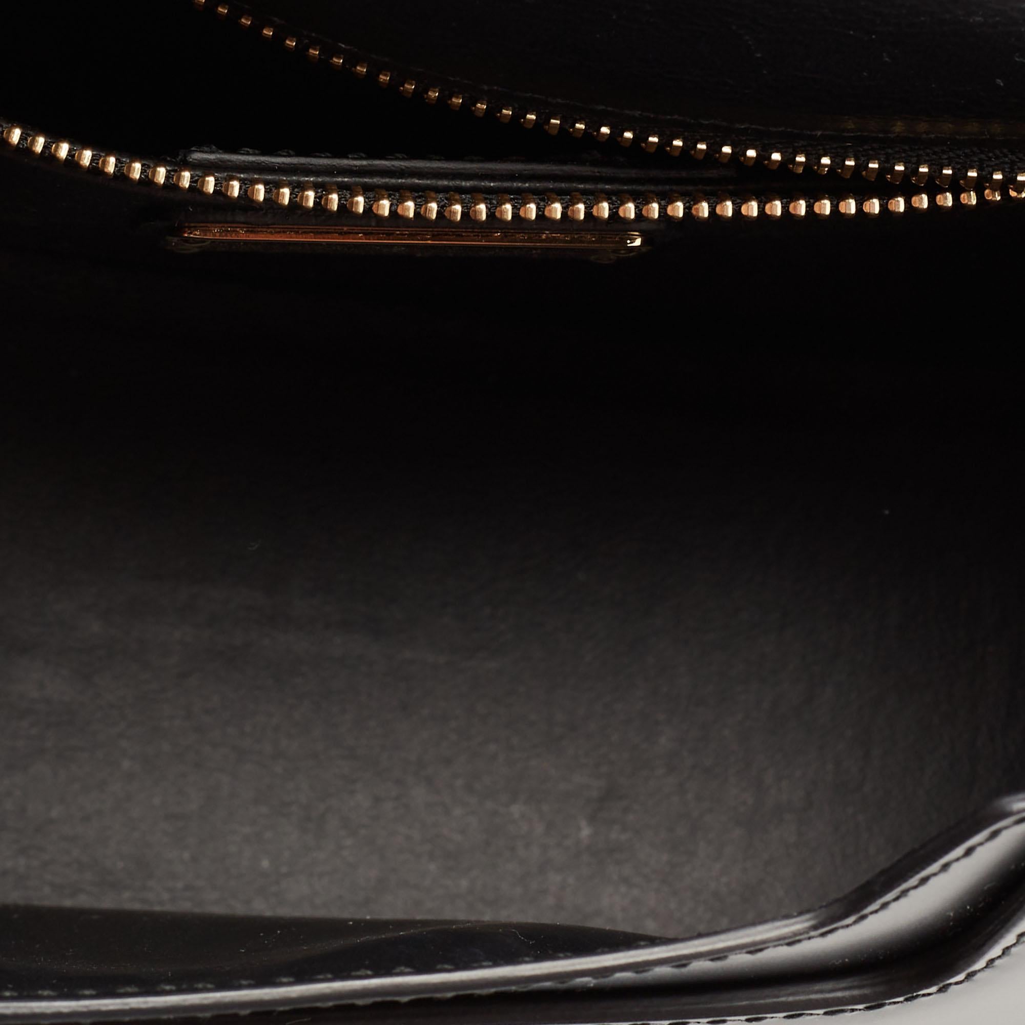 Salvatore Ferragamo Black Leather Vara Bow Flap Shoulder Bag 6