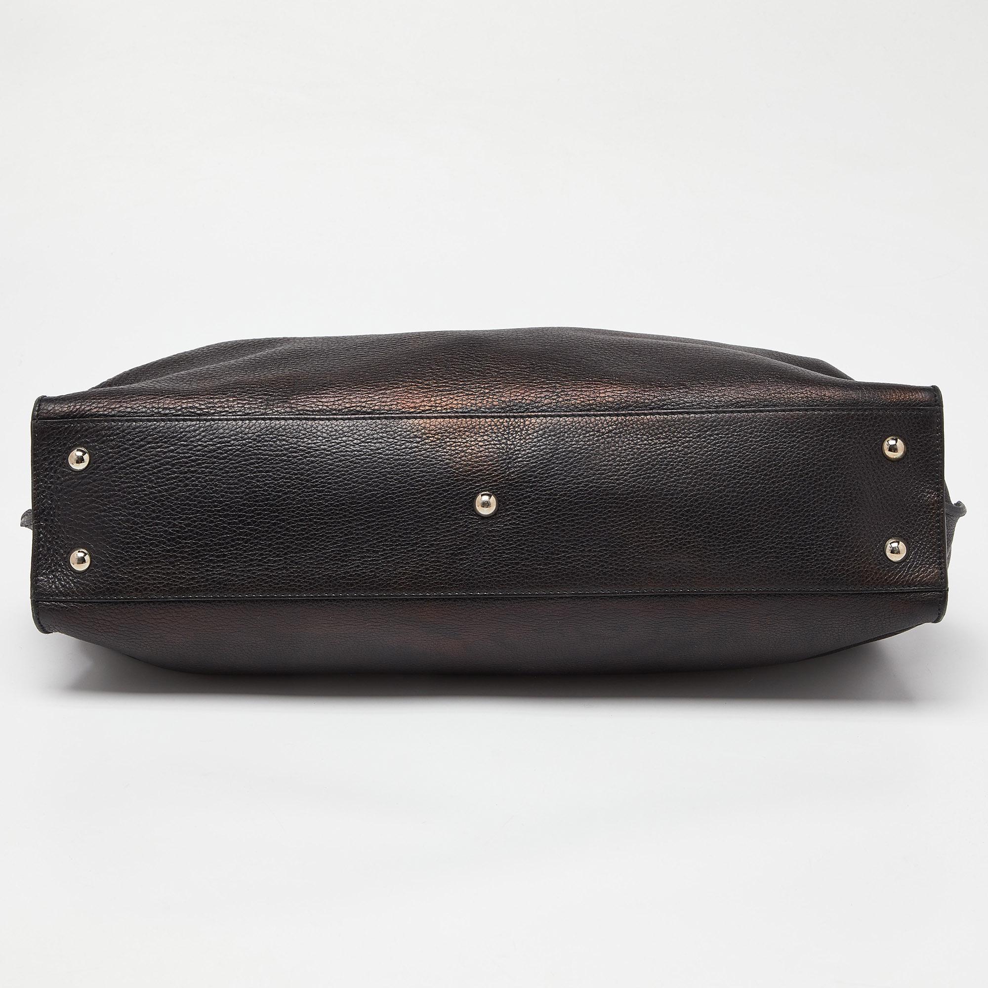 Salvatore Ferragamo Black Leather Virna Tote 6