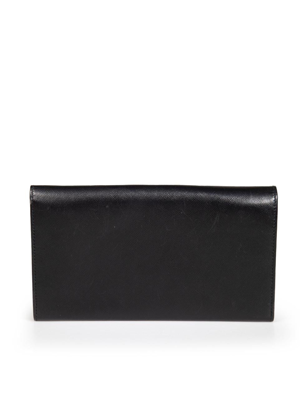 Salvatore Ferragamo Black Leather Wallet In Good Condition In London, GB