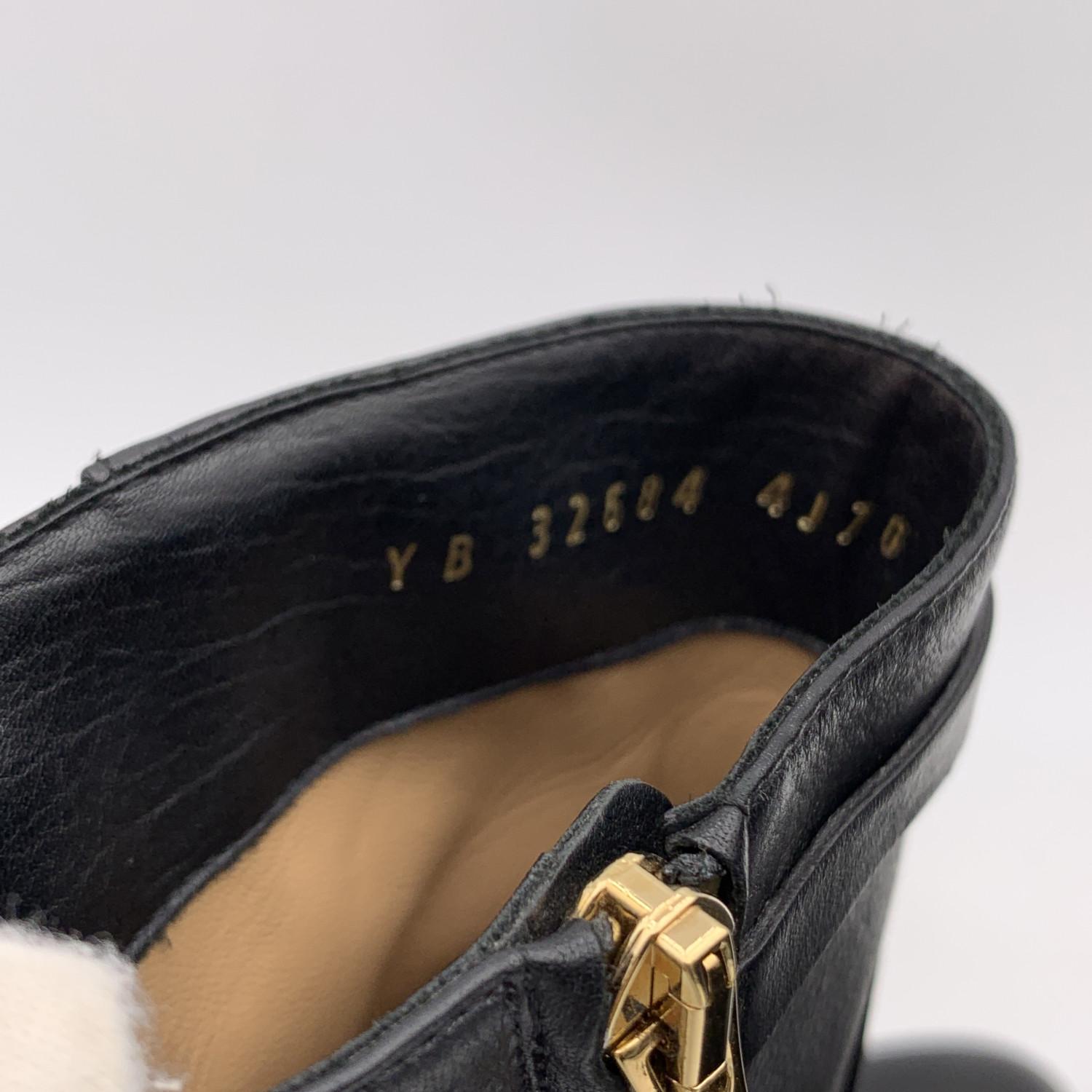 Women's Salvatore Ferragamo Black Leather Wedges Ankle Boots Shoes Size 6.5 C