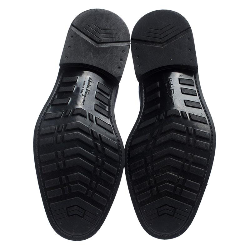 Salvatore Ferragamo Black Leather Zip Ankle Boots Size 41 3