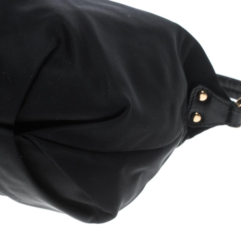 Salvatore Ferragamo Black Nylon Hobo 1