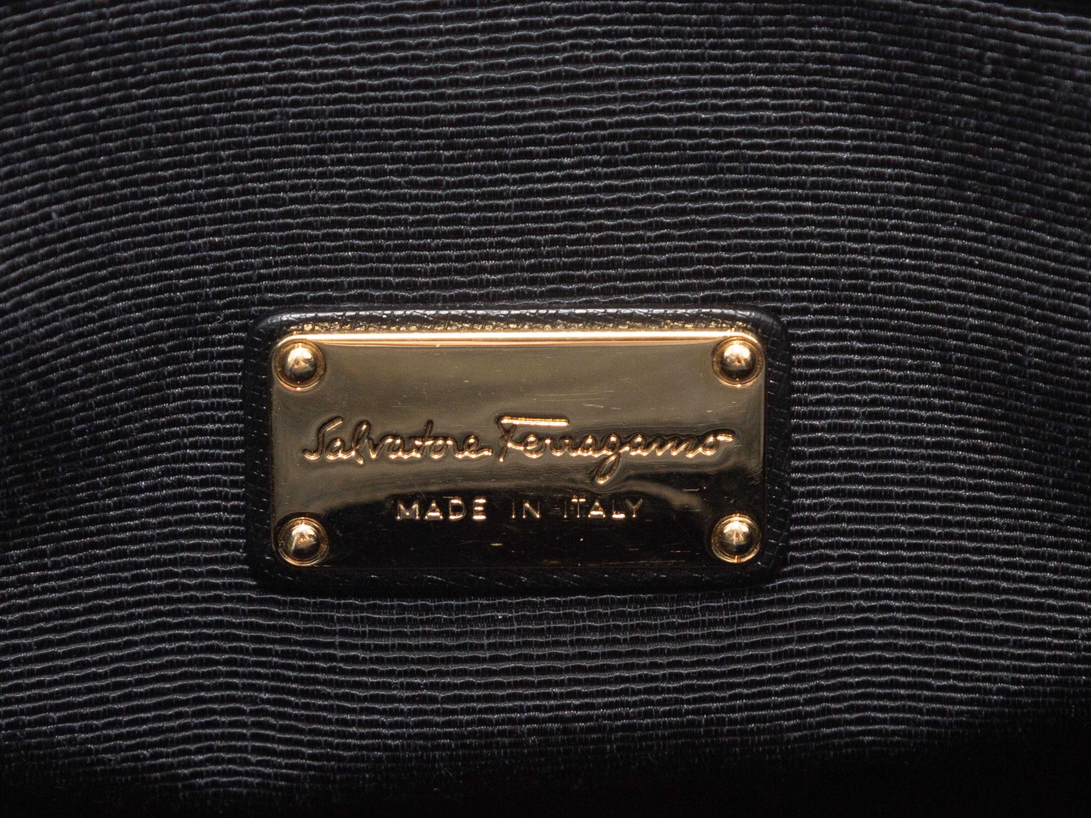 Women's Salvatore Ferragamo Black Nylon & Leather Handbag