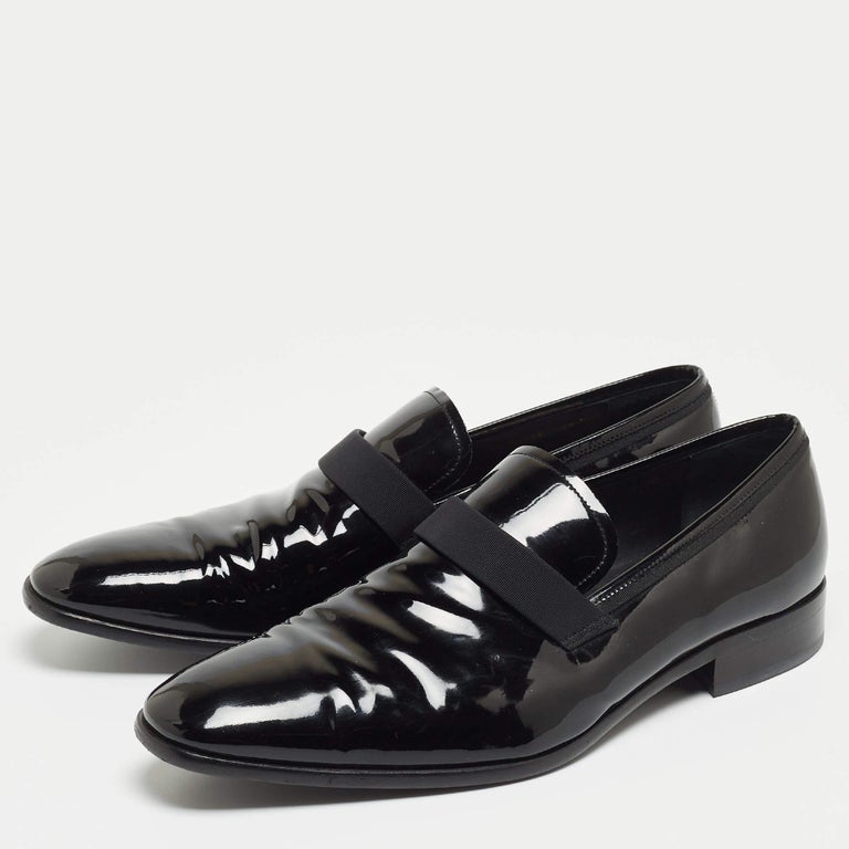 Salvatore Ferragamo Black Patent Leather Antoane Loafers  display picture 1