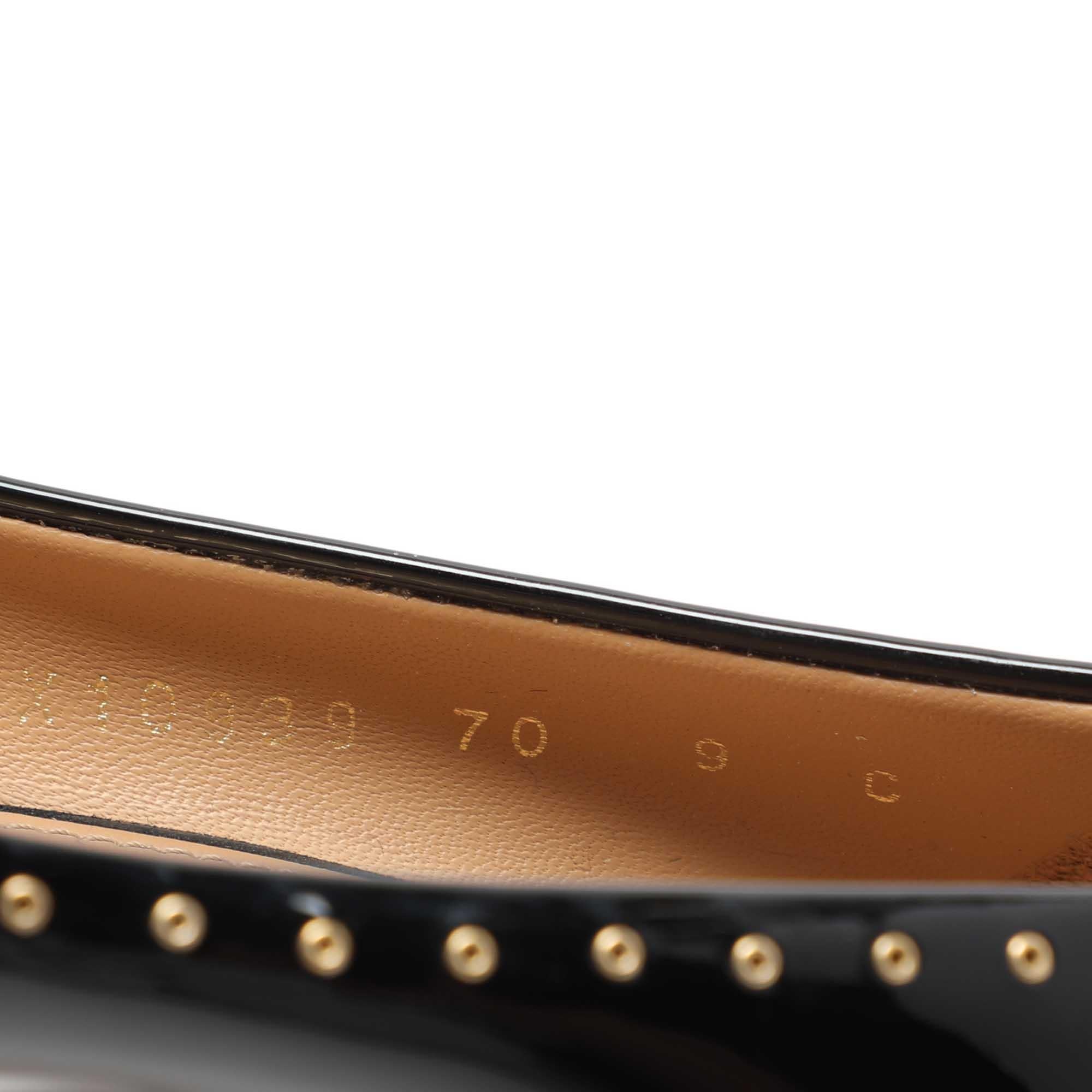 Salvatore Ferragamo Pumps in pelle verniciata nera impreziosite da un tacco 39.5 3