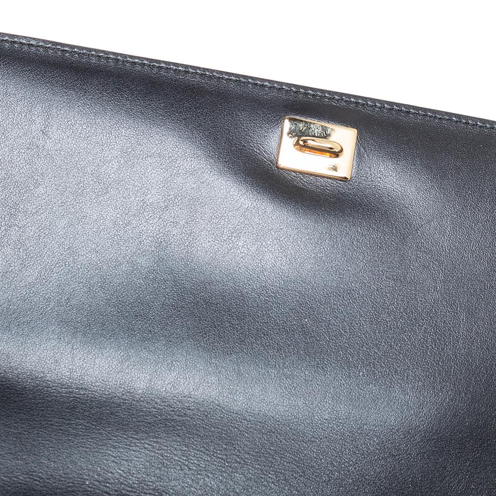 Salvatore Ferragamo Black Patent Leather Ginny Shoulder Bag 2