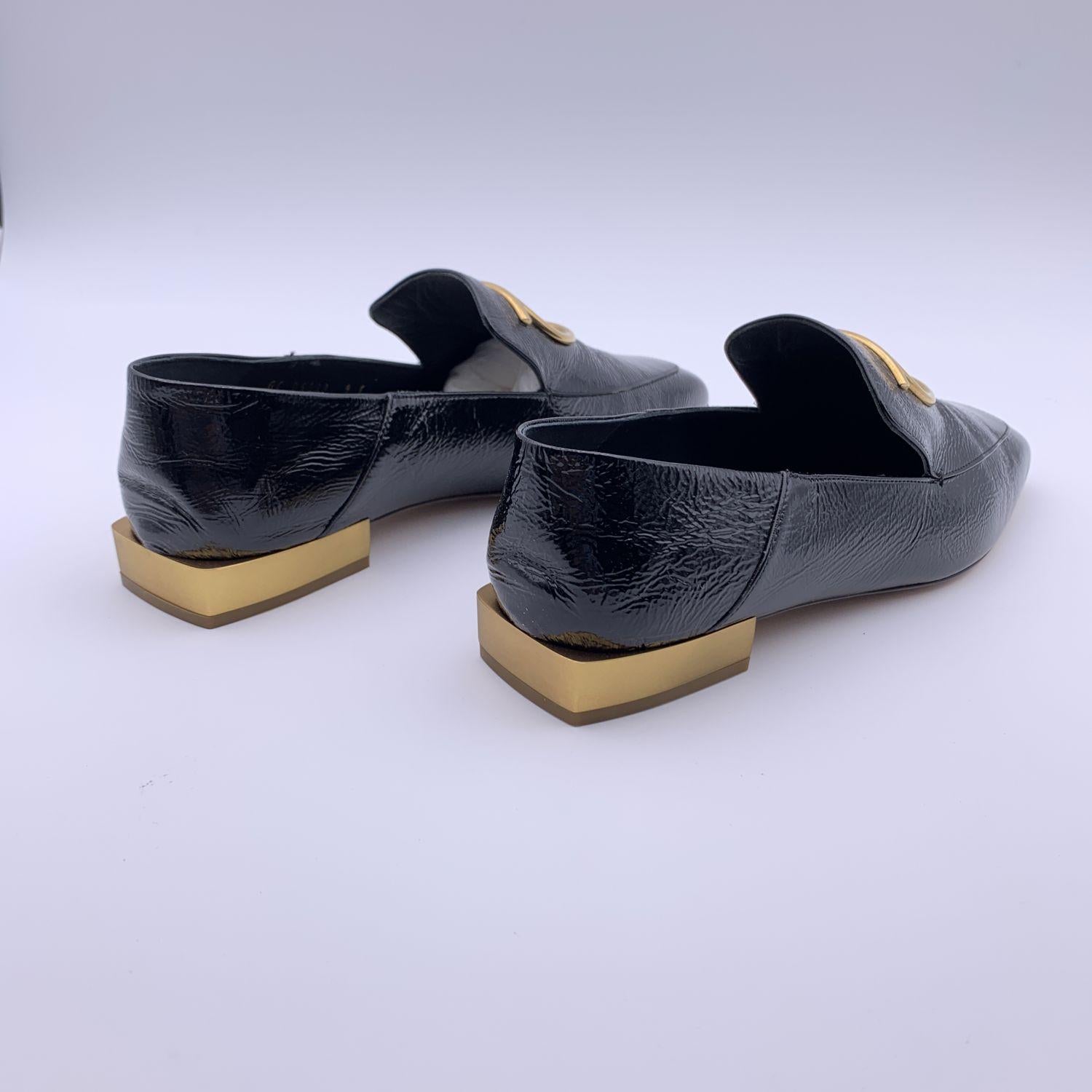Women's Salvatore Ferragamo Black Patent Leather Lana Loafers Size 11 C 41.5C