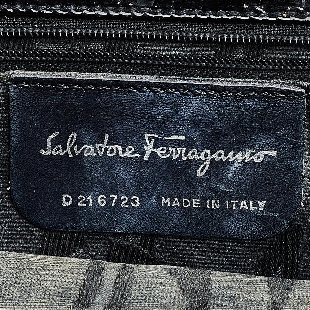 Salvatore Ferragamo Black Patent Leather Satchel 3