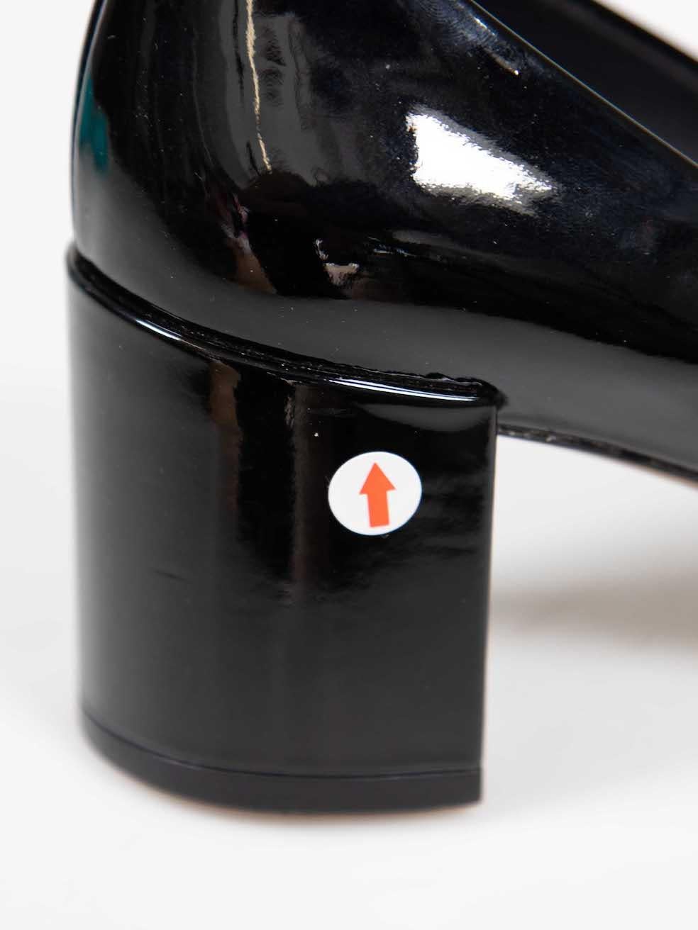 Salvatore Ferragamo Black Patent Vara Bow Pumps Size US 5.5 2