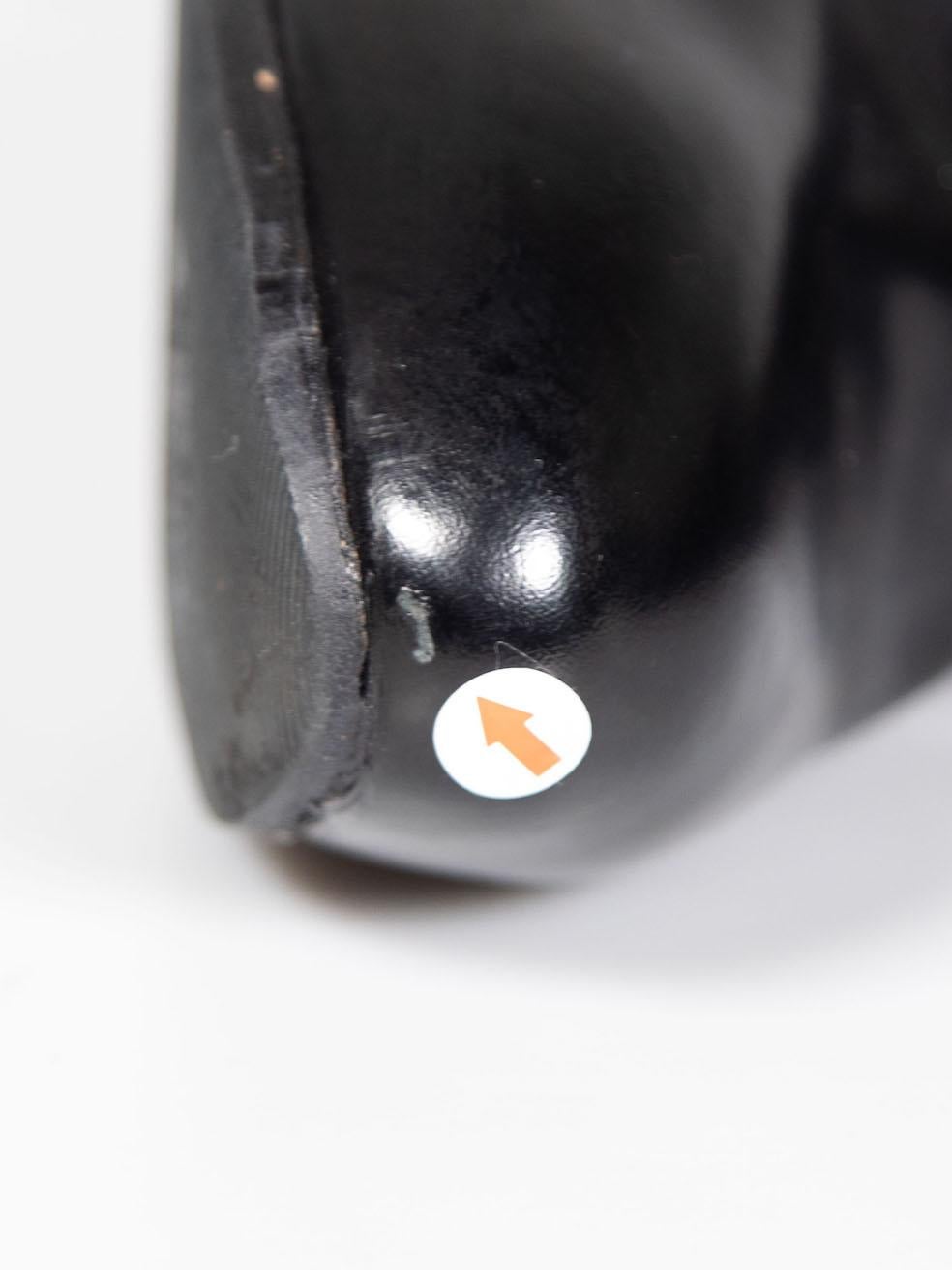 Salvatore Ferragamo Black Patent Zip Detail Boots Size US 5.5 For Sale 4