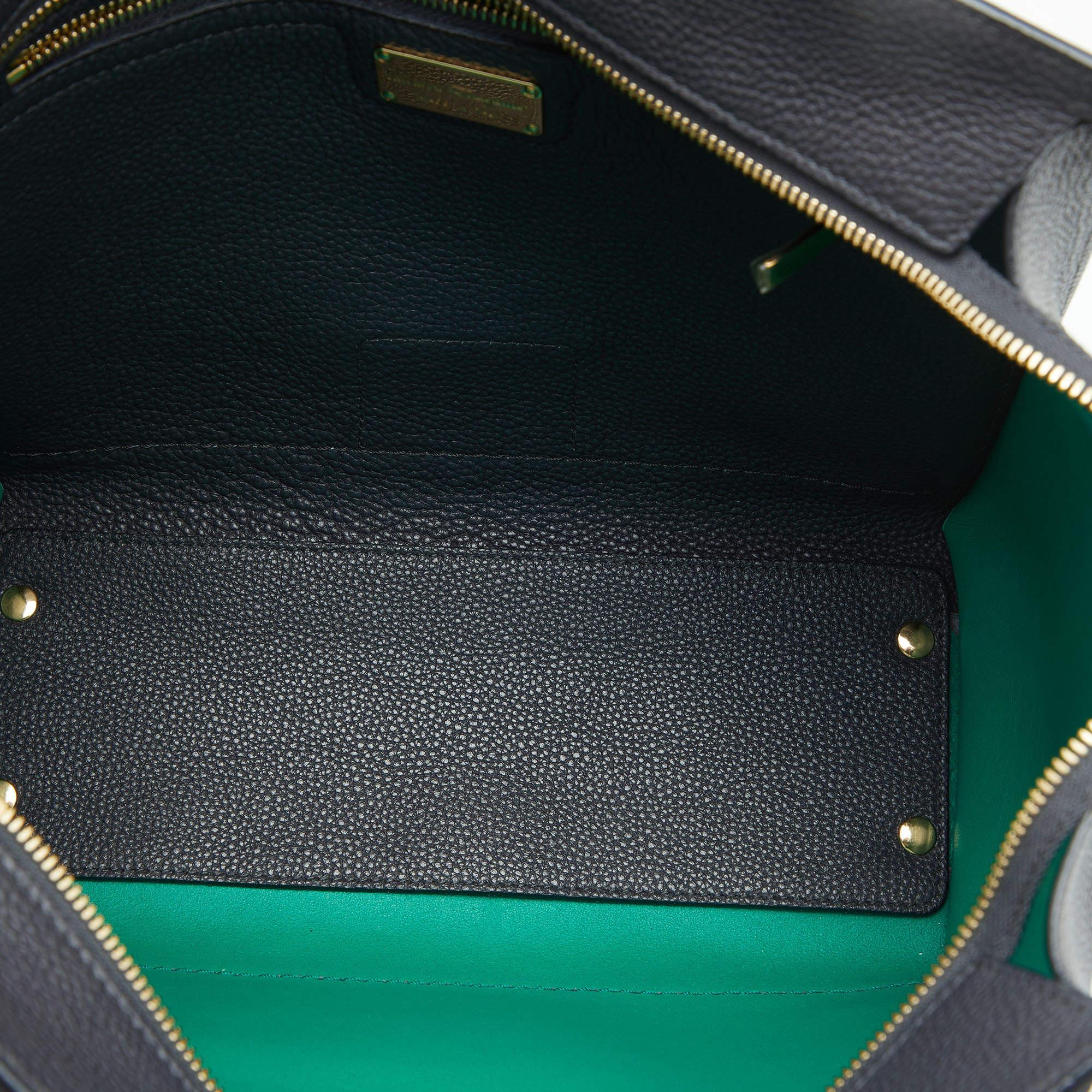 Salvatore Ferragamo Black Pebbled Leather Medium Amy Tote 11
