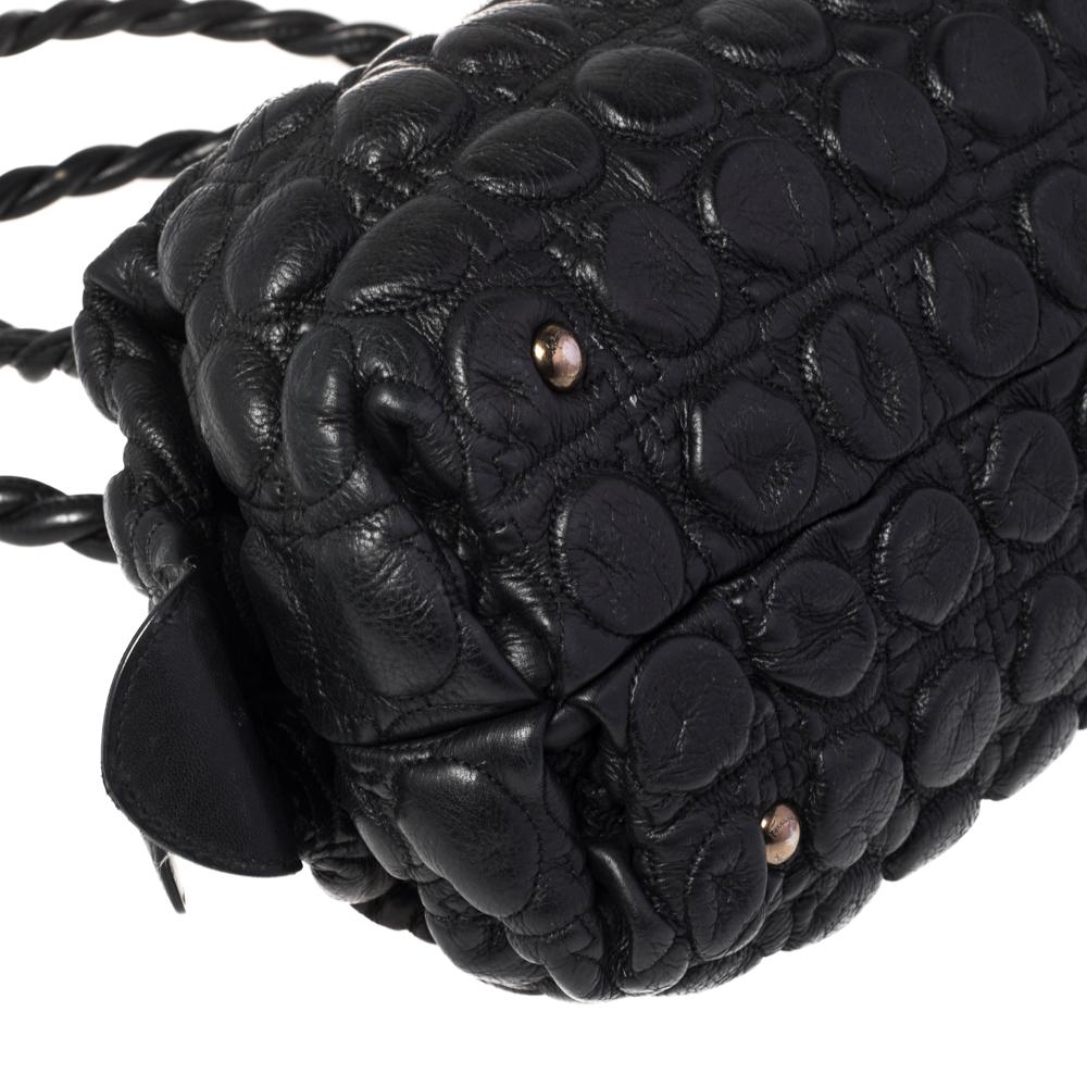 Salvatore Ferragamo Black Quilted Gancini Leather Shoulder Bag 3