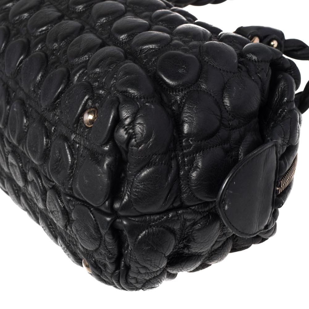 Salvatore Ferragamo Black Quilted Gancini Leather Shoulder Bag 4