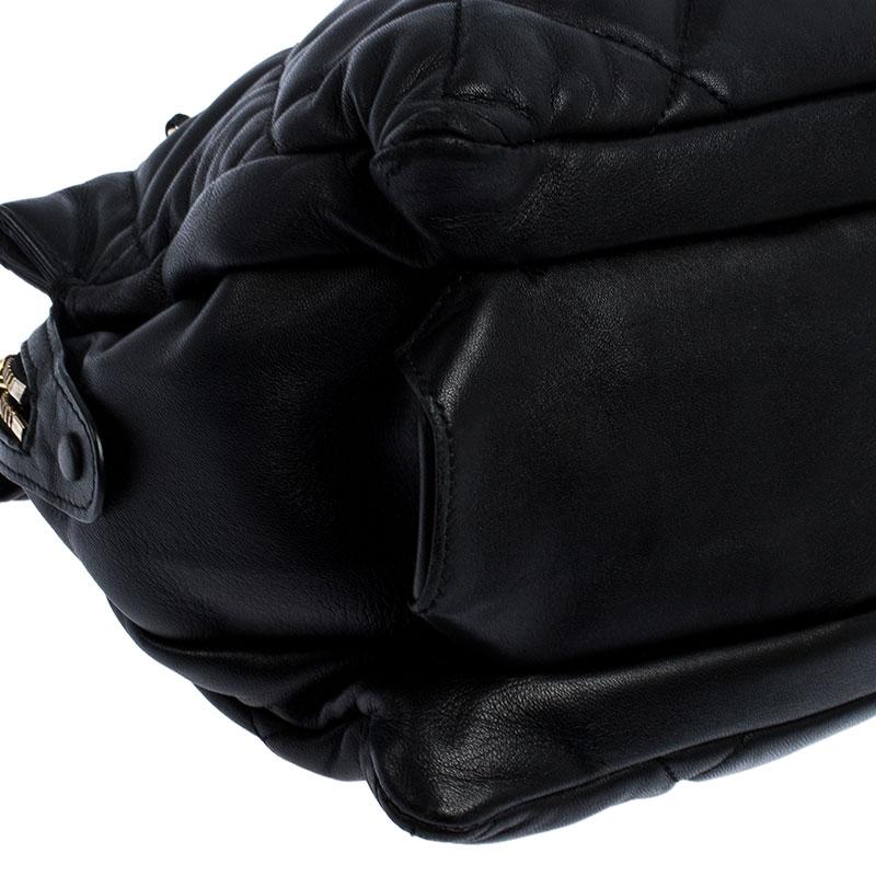 Salvatore Ferragamo Black Quilted Leather Ginette Chain Shoulder Bag 3