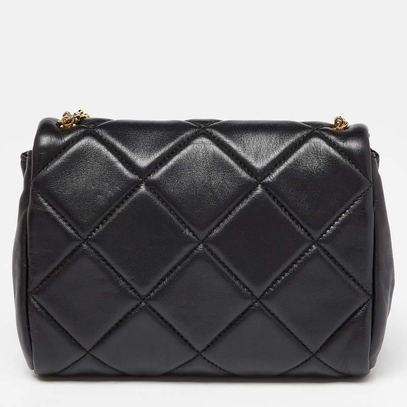 Salvatore Ferragamo Black Quilted Leather Miss Vara Shoulder Bag 6