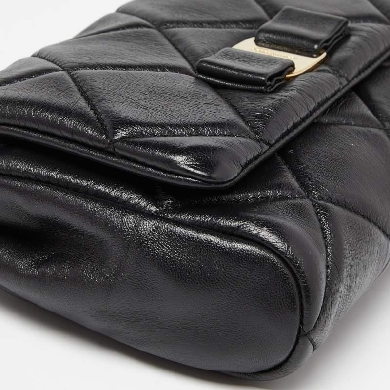Salvatore Ferragamo Black Quilted Leather Miss Vara Shoulder Bag 1