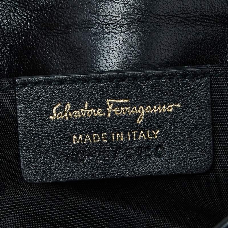 Salvatore Ferragamo Black Quilted Leather Miss Vara Shoulder Bag 4