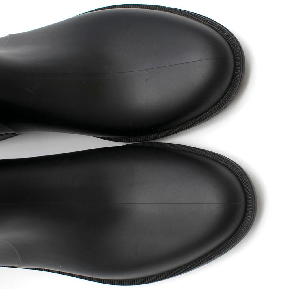 Women's Salvatore Ferragamo Black Ruben Rain Boots SIZE 7