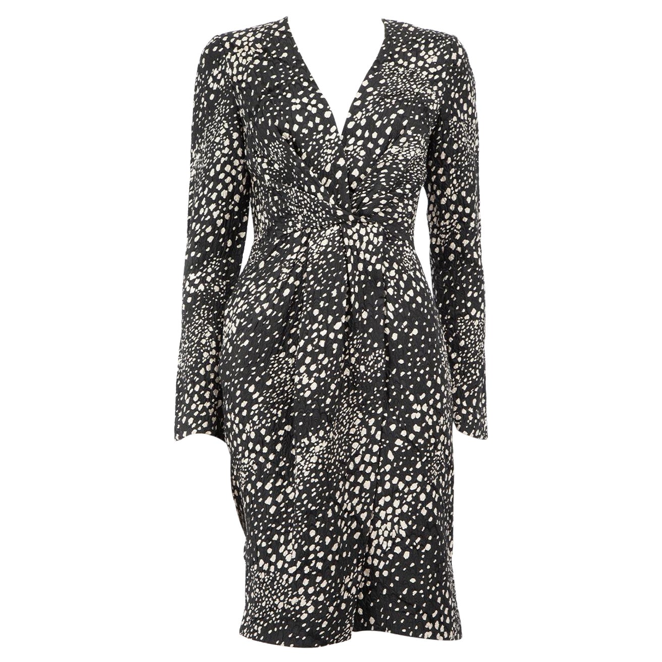 Robe à motifs en soie noire Salvatore Ferragamo, taille S