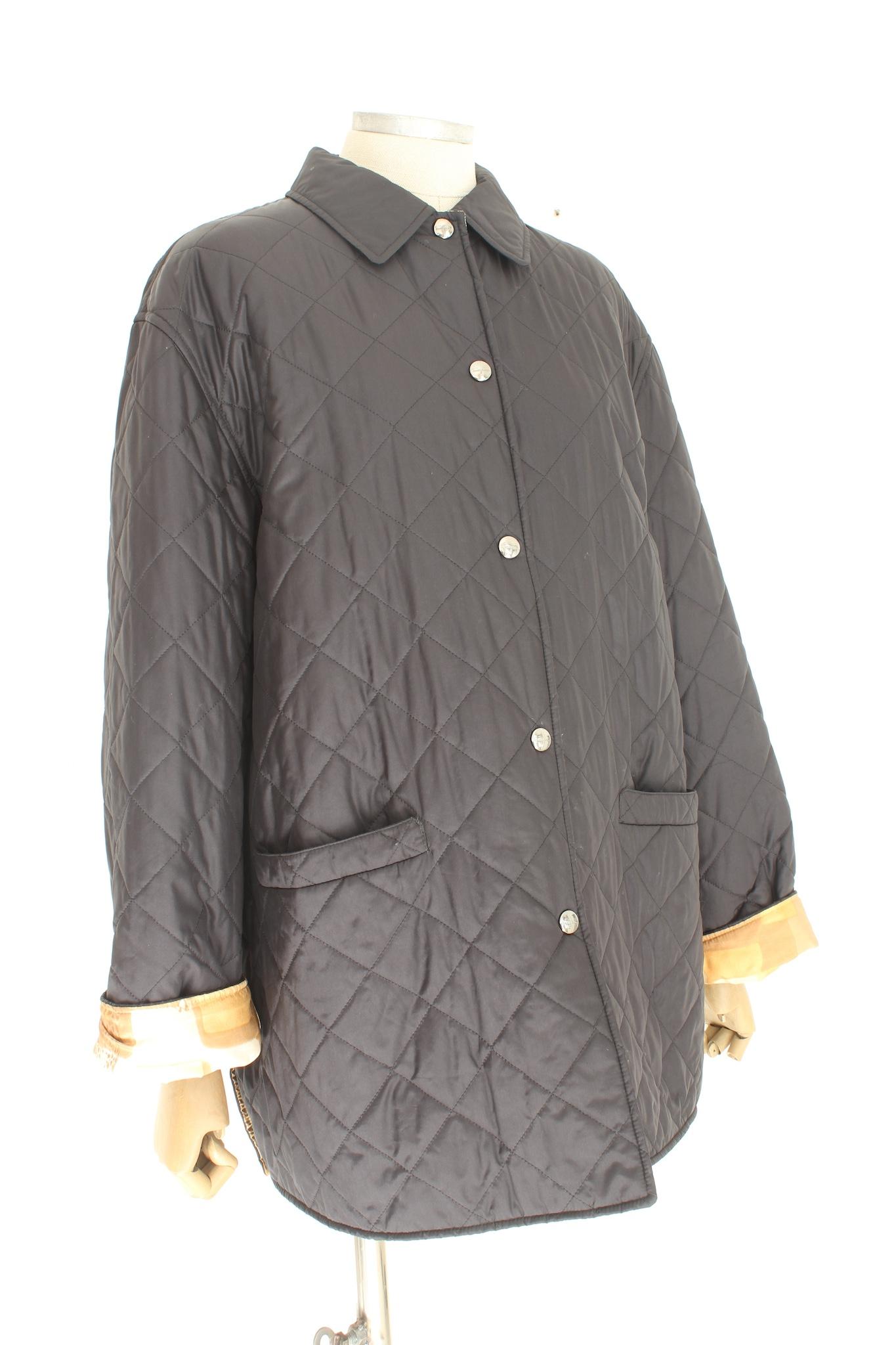 Women's Salvatore Ferragamo Black Silk Quilted Jacket 1990s