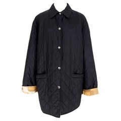 Vintage Salvatore Ferragamo Black Silk Quilted Jacket 1990s