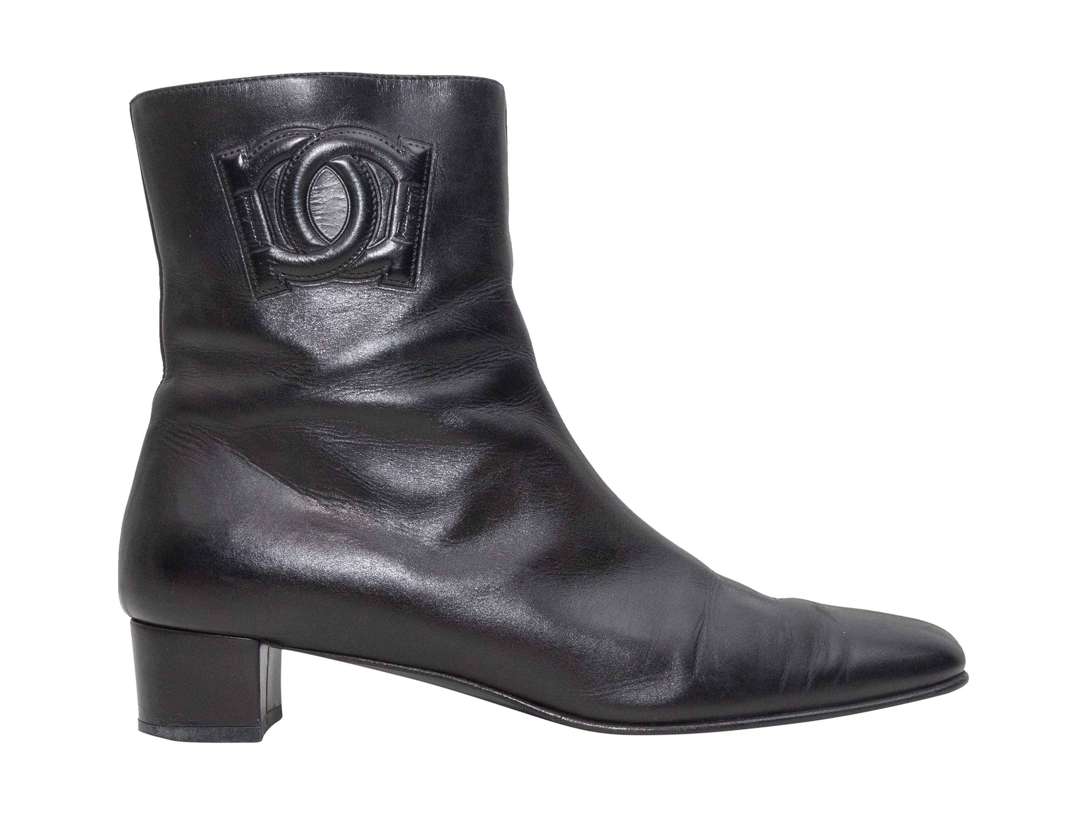 Salvatore Ferragamo  Schwarze schwarze Stiefeletten mit quadratischer Spitze 2