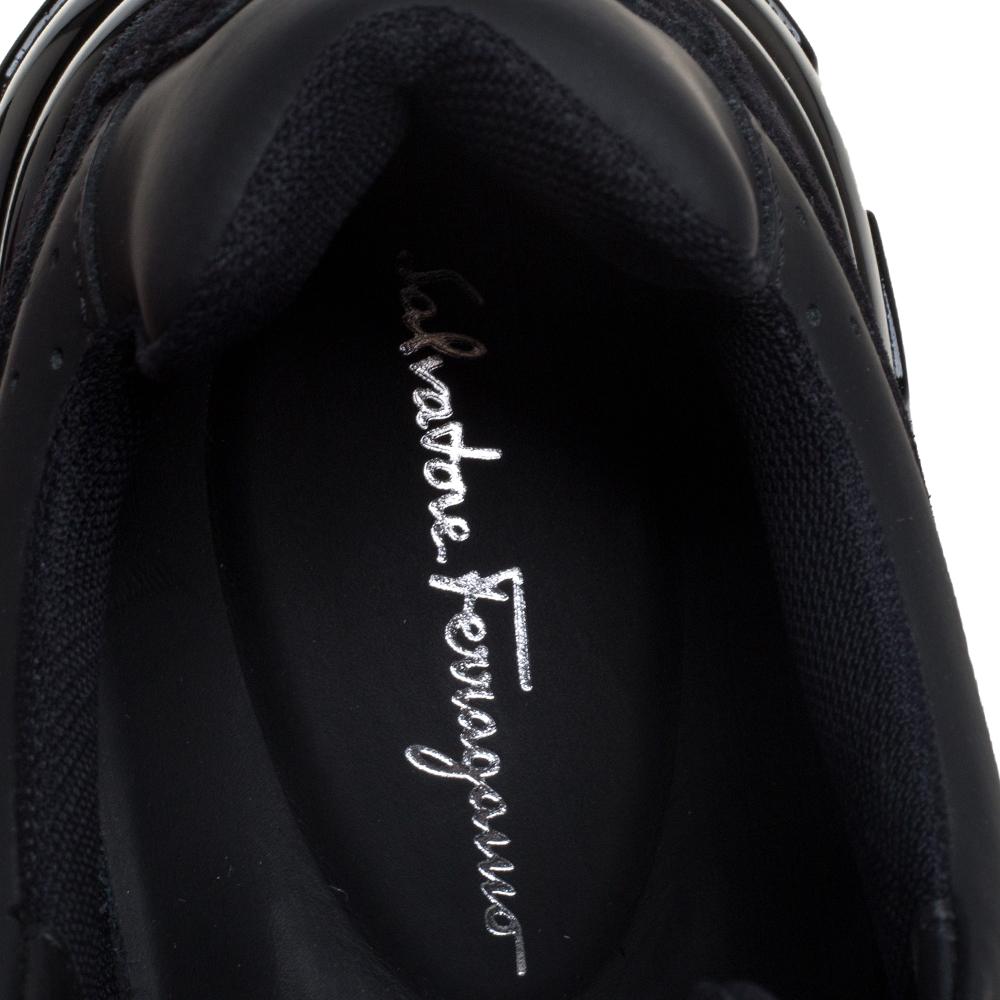 Salvatore Ferragamo Zapatillas bajas Booster 4 de ante y piel negras talla 44 1