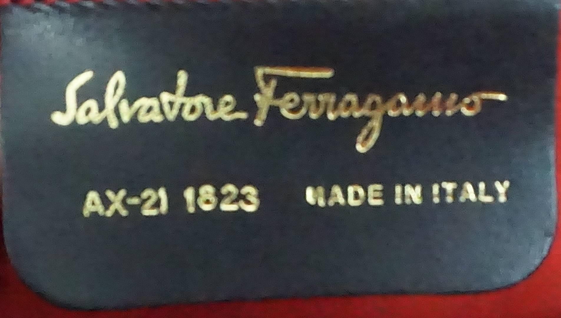 Salvatore Ferragamo Black Suede and Leather Top Handle Handbag In Excellent Condition In West Palm Beach, FL