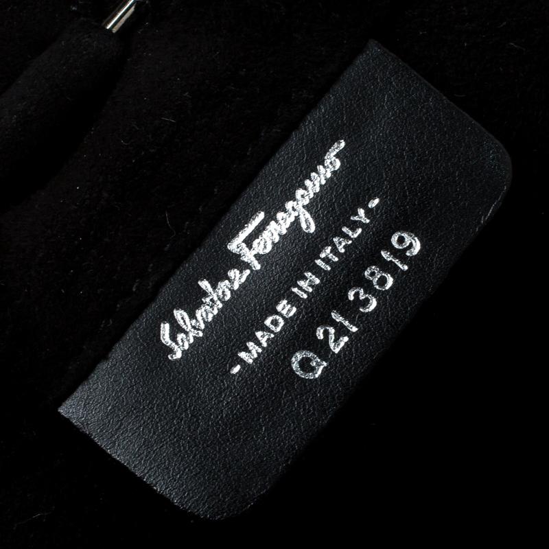 Salvatore Ferragamo Black Suede Chain Shoulder Bag 1