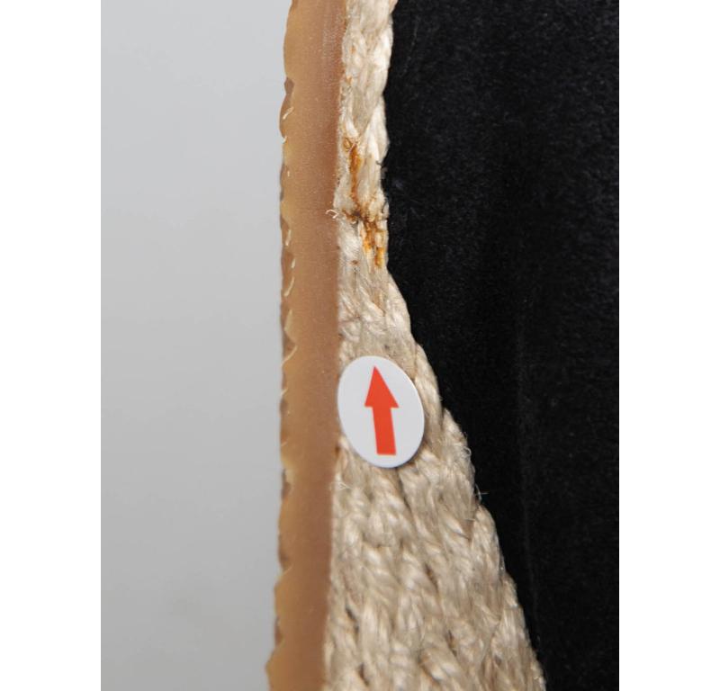 Salvatore Ferragamo Espadrilles compensées en daim noir Taille IT 40.5 Pour femmes en vente