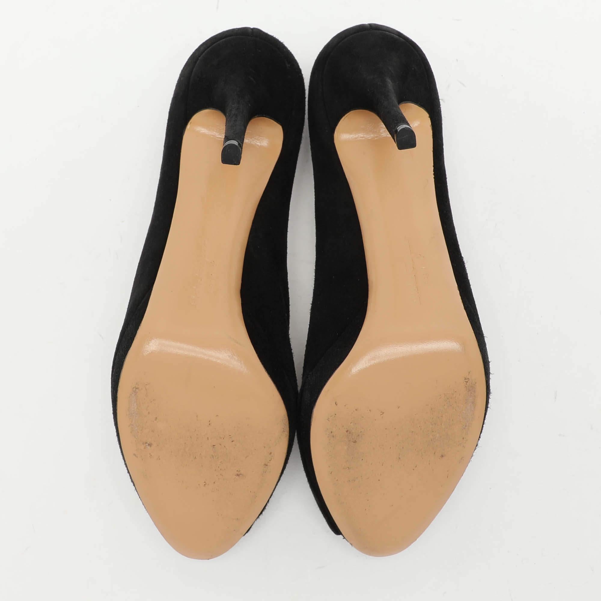 Salvatore Ferragamo Pumps Rosella in pelle scamosciata nera misura 40 in vendita 1