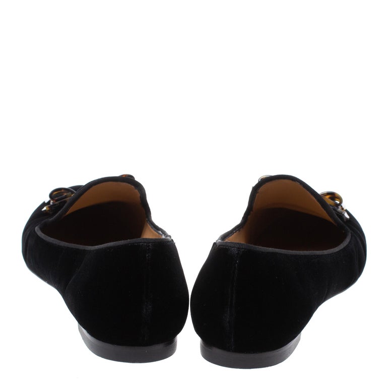 Salvatore Ferragamo Black Velvet Bow Detail Smoking Slippers Size 37.5 ...