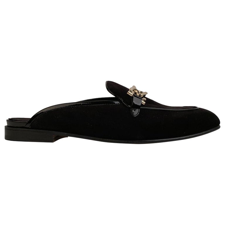 Salvatore Ferragamo Black Velvet Girl Mules Shoes US 7.5C EU 38 For ...