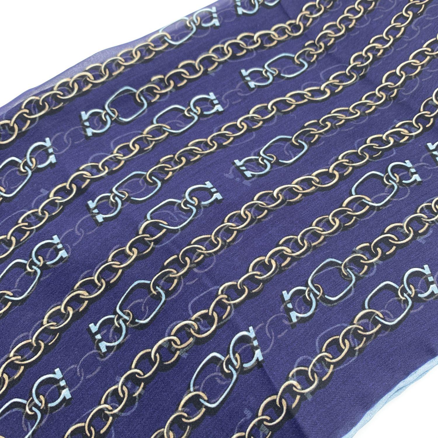 chain print silk scarves