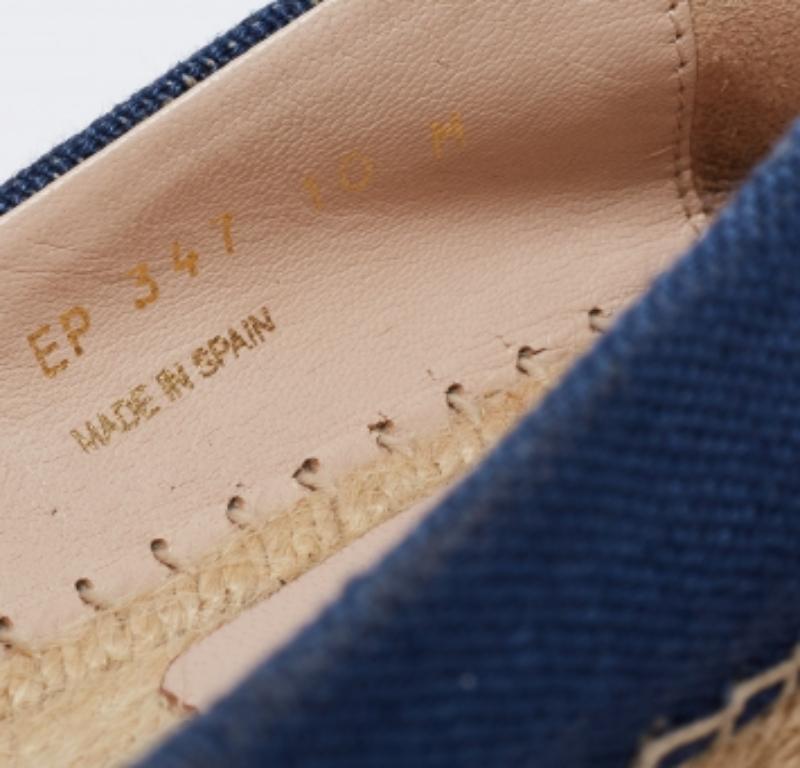 Salvatore Ferragamo - Espadrilles mandy en denim bleu, taille 40,5 en vente 3