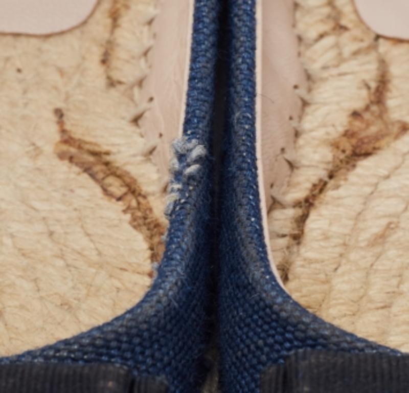Salvatore Ferragamo - Espadrilles mandy en denim bleu, taille 40,5 en vente 4
