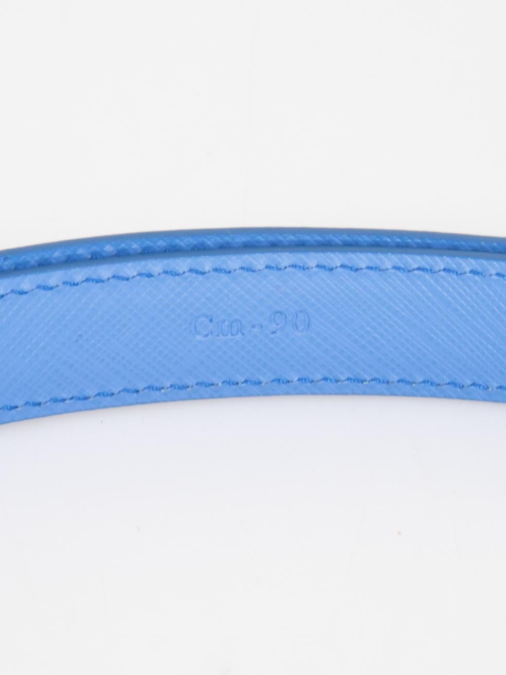 Cintura con fiocco in pelle blu di Salvatore Ferragamo in vendita 3