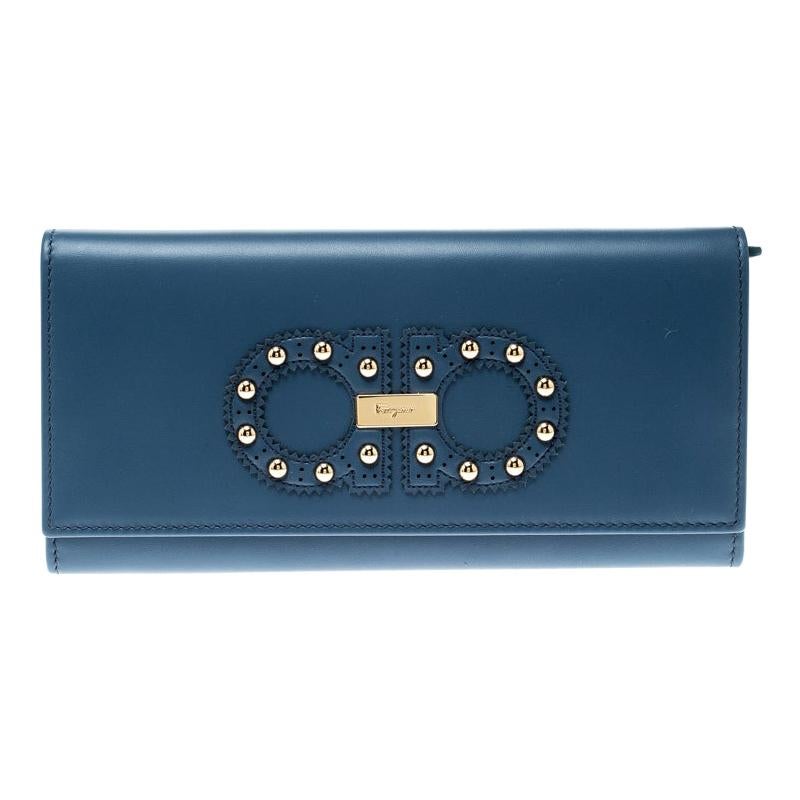 ferragamo blue wallet