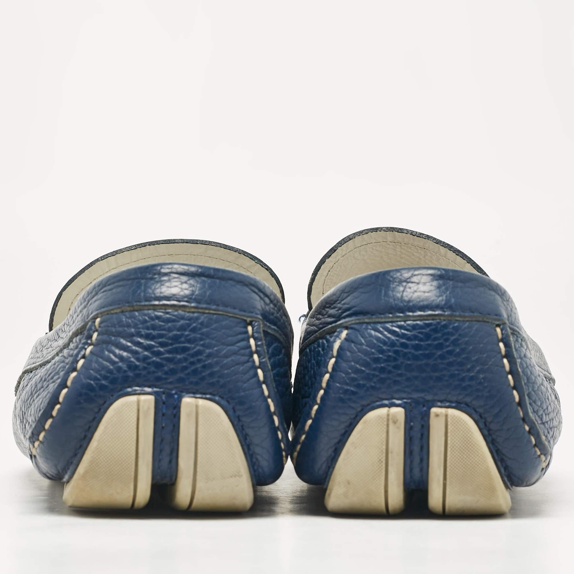  Salvatore Ferragamo - Mocassins Paris en cuir bleu, taille 39,5 Pour hommes 
